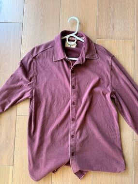 The Normal Brand Purple/Red Button-Up Shirt